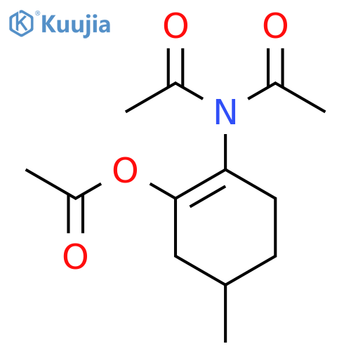 Acetamide, N-acetyl-N-[2-(acetyloxy)-4-methyl-1-cyclohexen-1-yl]- structure