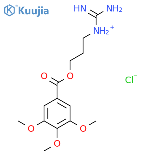 N-carbamimidoyl-3-[(3,4,5-trimethoxybenzoyl)oxy]propan-1-aminium chloride structure
