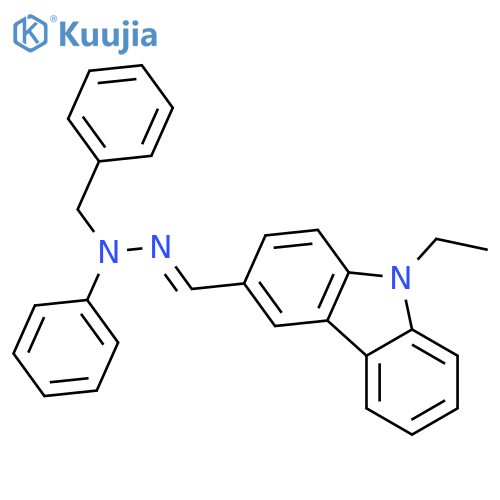 9-Ethylcarbazole-3-carboxaldehyde N-Benzyl-N-phenylhydrazone structure