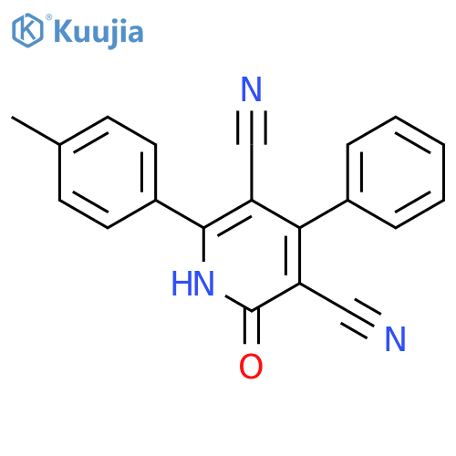3,5-Pyridinedicarbonitrile,1,2-dihydro-6-(4-methylphenyl)-2-oxo-4-phenyl- structure