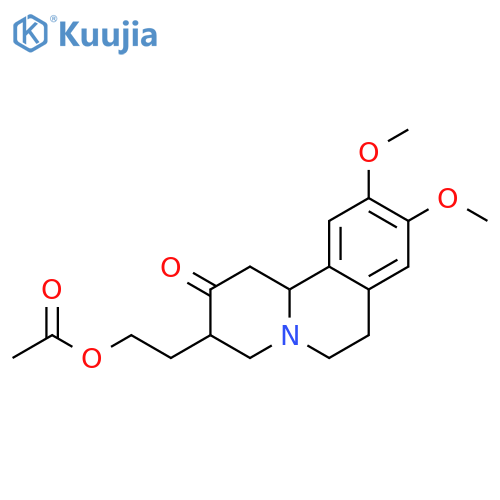 2H-Benzo[a]quinolizin-2-one, 3-[2-(acetyloxy)ethyl]-1,3,4,6,7,11b-hexahydro-9,10-dimethoxy- structure