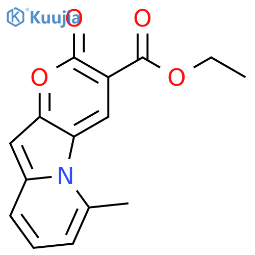Ethyl 6-methyl-2-oxopyrano[2,3-b]indolizine-3-carboxylate structure