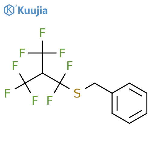 Benzene, [[[1,1,3,3,3-pentafluoro-2-(trifluoromethyl)propyl]thio]methyl]- structure