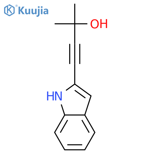 4-(1H-indol-2-yl)-2-methyl-3-Butyn-2-ol structure
