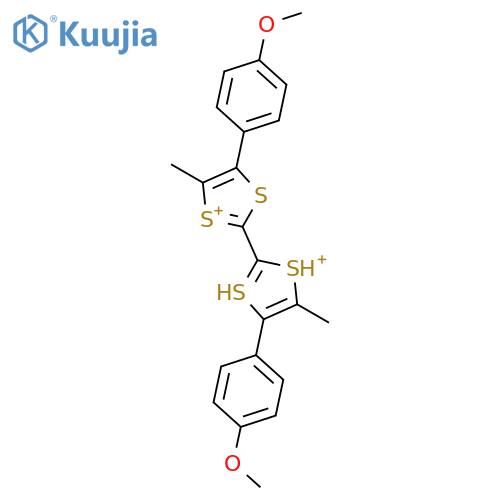 2,2'-BI-1,3-DITHIOL-1-IUM, 4,4'-BIS(4-METHOXYPHENYL)-5,5'-DIMETHYL- structure