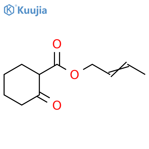 Cyclohexanecarboxylic acid, 2-oxo-, 2-butenyl ester structure