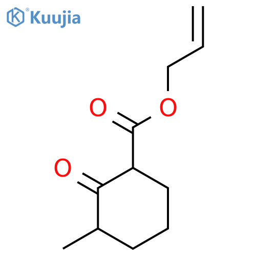 Cyclohexanecarboxylic acid, 3-methyl-2-oxo-, 2-propenyl ester structure