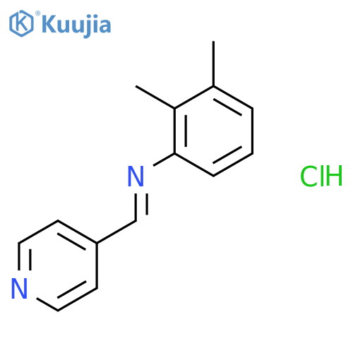 2,3-Dimethyl-N-(4-pyridinylmethylene)benzenamine monohydrochloride structure