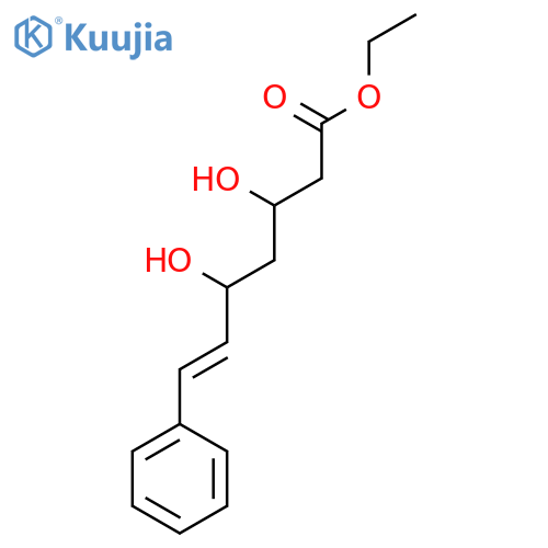 Ethyl 3,5-dihydroxy-7-phenylhept-6-enoate structure