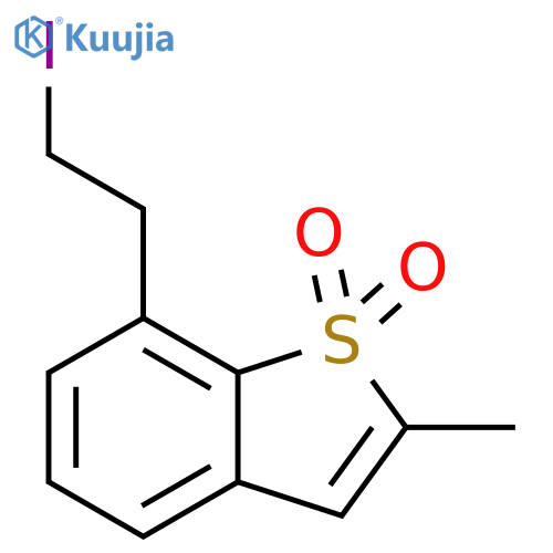 Benzo[b]thiophene, 7-(2-iodoethyl)-2-methyl-, 1,1-dioxide structure