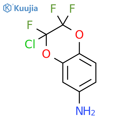 3-Chloro-2,2,3-trifluoro-2,3-dihydro-1,4-benzodioxin-6-amine structure