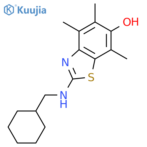 6-Benzothiazolol,  2-[(cyclohexylmethyl)amino]-4,5,7-trimethyl- structure