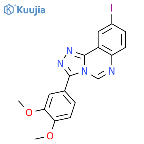 1,2,4-Triazolo[4,3-c]quinazoline, 3-(3,4-dimethoxyphenyl)-9-iodo- structure