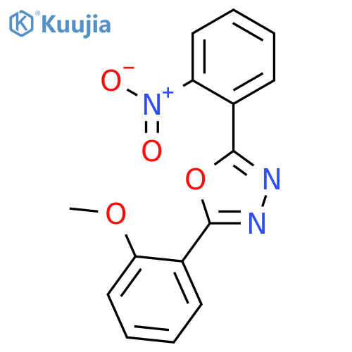 1,3,4-OXADIAZOLE, 2-(2-METHOXYPHENYL)-5-(2-NITROPHENYL)- structure