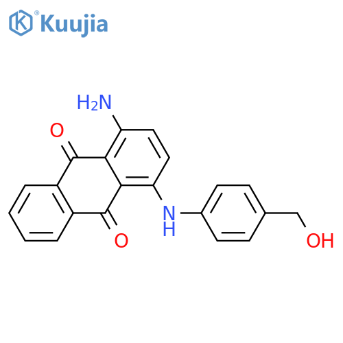 9,10-ANTHRACENEDIONE, 1-AMINO-4-[[4-(HYDROXYMETHYL)PHENYL]AMINO]- structure