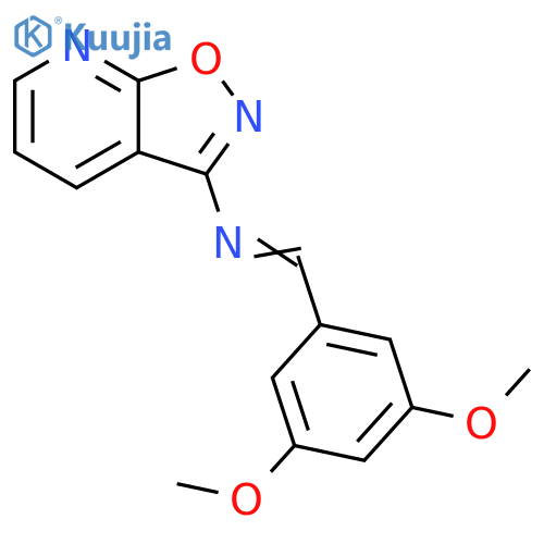 Isoxazolo[5,4-b]pyridin-3-amine, N-[(3,5-dimethoxyphenyl)methylene]- structure
