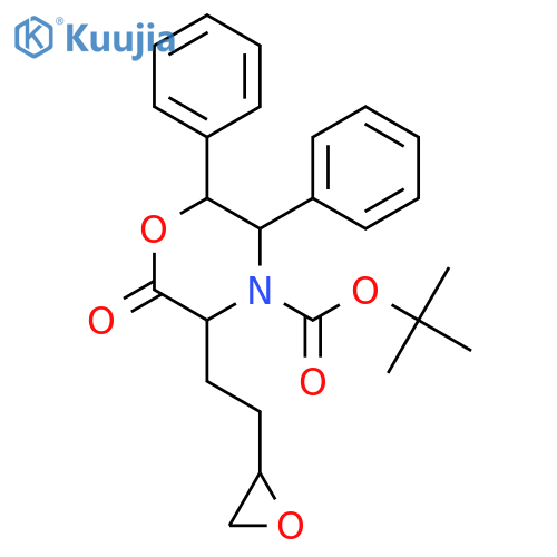 (3S,5S,6R)-2-Oxo-3-2-(2S)-2-oxiranylethyl-5,6-diphenyl-4-morpholinecarboxylic Acid tert-Butyl Ester structure