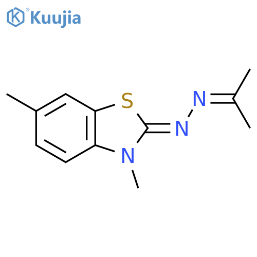 2(3H)-Benzothiazolone, 3,6-dimethyl-, (1-methylethylidene)hydrazone structure