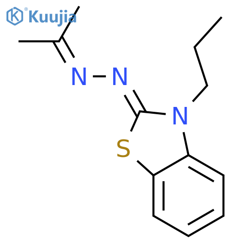 2(3H)-BENZOTHIAZOLONE, 3-PROPYL-, (1-METHYLETHYLIDENE)HYDRAZONE structure