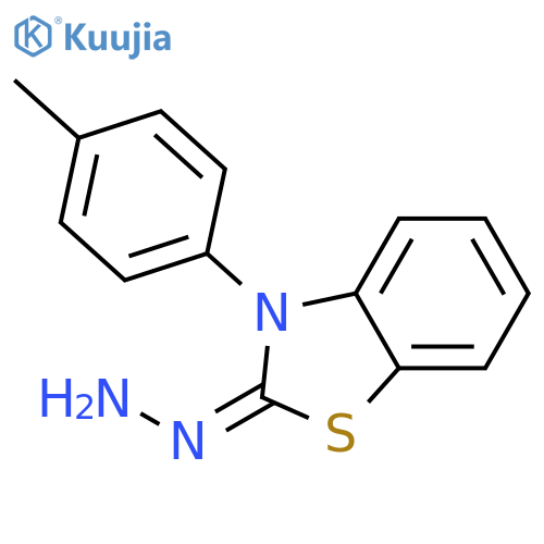 2(3H)-Benzothiazolone, 3-(4-methylphenyl)-, hydrazone structure