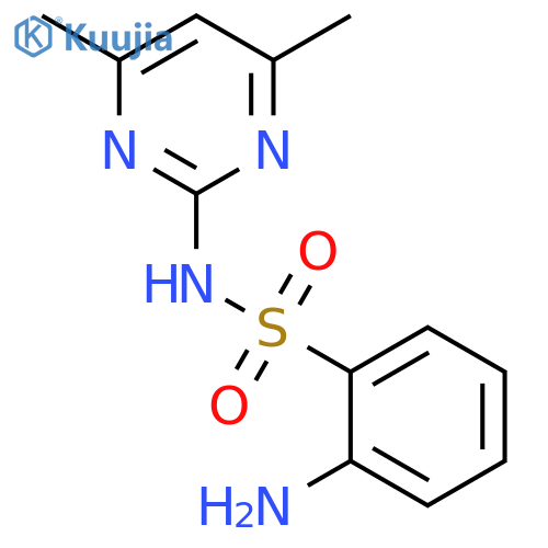 2-amino-N-(4,6-dimethylpyrimidin-2-yl)benzene-1-sulfonamide structure