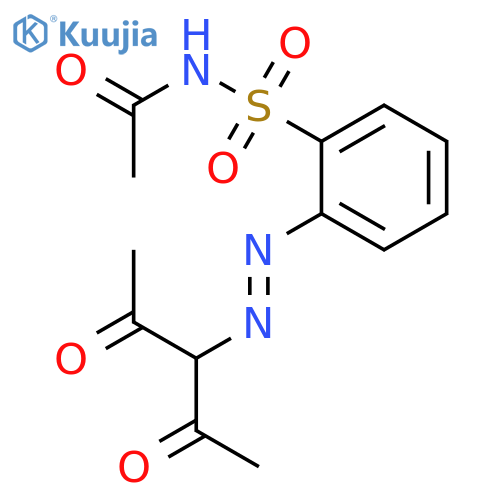 Acetamide, N-[[2-[(1-acetyl-2-oxopropyl)azo]phenyl]sulfonyl]- structure