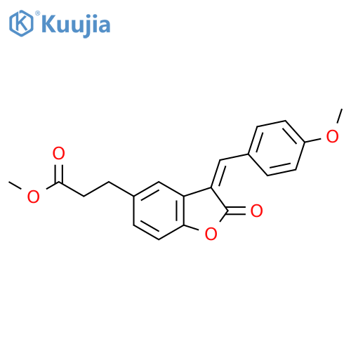 5-Benzofuranpropanoic acid, 2,3-dihydro-3-[(4-methoxyphenyl)methylene]-2-oxo-, methyl ester structure