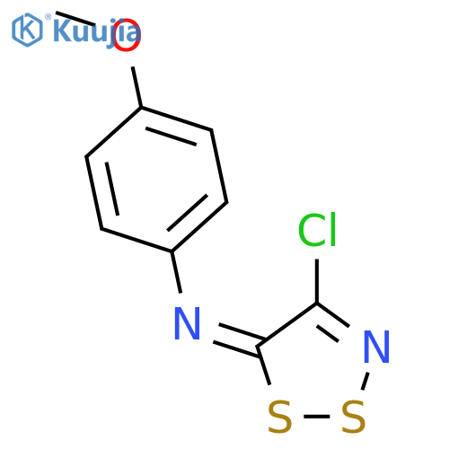 (5z)-4-chloro-n-(4-methoxyphenyl)-5h-1,2,3-dithiazol-5-imine structure
