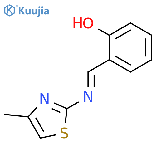 Phenol, 2-[[(4-methyl-2-thiazolyl)imino]methyl]- structure