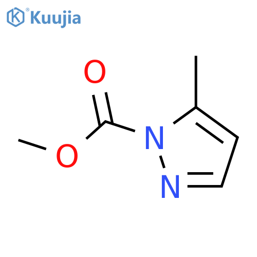 1H-Pyrazole-1-carboxylicacid, 5-methyl-, methyl ester structure