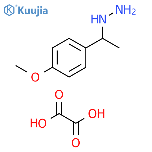 [1-(4-methoxyphenyl)ethyl]hydrazine ethanedioate structure