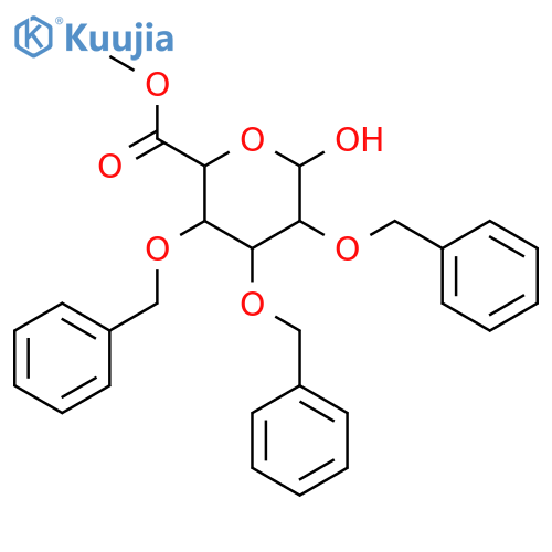 Methyl 6-hydroxy-3,4,5-tris(phenylmethoxy)oxane-2-carboxylate structure
