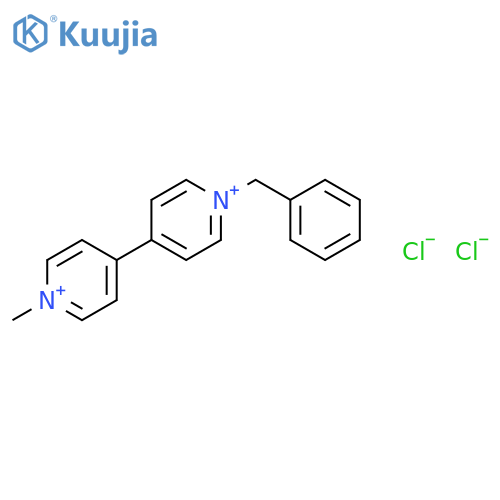 4,4'-BIPYRIDINIUM, 1-METHYL-1'-(PHENYLMETHYL)-, DICHLORIDE structure