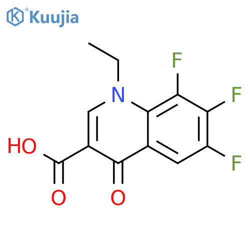 1-Ethyl-6,7,8-trifluoro-4-oxo-1,4-dihydroquinoline-3-carboxylic acid structure