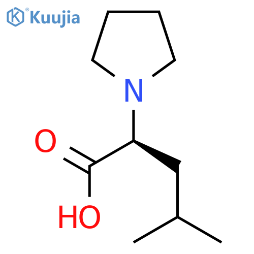 (2S)-4-methyl-2-(pyrrolidin-1-yl)pentanoic acid structure