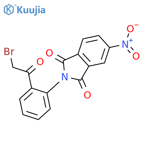 1H-ISOINDOLE-1,3(2H)-DIONE, 2-[2-(BROMOACETYL)PHENYL]-5-NITRO- structure