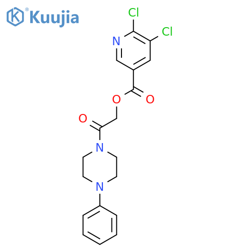 2-Oxo-2-(4-phenylpiperazin-1-yl)ethyl 5,6-dichloropyridine-3-carboxylate structure