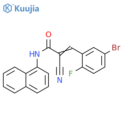 3-(5-Bromo-2-fluorophenyl)-2-cyano-N-1-naphthalenyl-2-propenamide structure