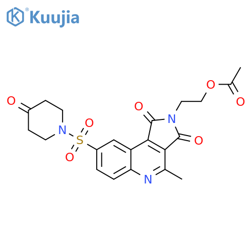 4-Piperidinone,1-[[2-[2-(acetyloxy)ethyl]-2,3-dihydro-4-methyl-1,3-dioxo-1H-pyrrolo[3,4-c]quinolin-8-yl]sulfonyl]- structure