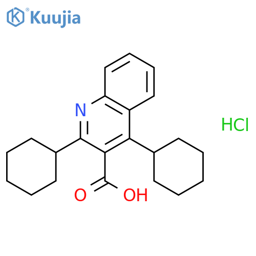 3-QUINOLINECARBOXYLIC ACID, 2,4-DICYCLOHEXYL-, HYDROCHLORIDE structure