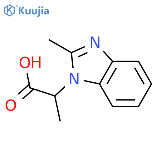 2-(2-methyl-1H-benzimidazol-1-yl)propanoic Acid structure
