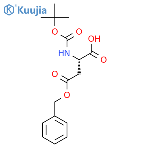 (2S)-4-(Benzyloxy)-2-[(tert-butoxycarbonyl)amino]-4-oxobutanoic acid structure