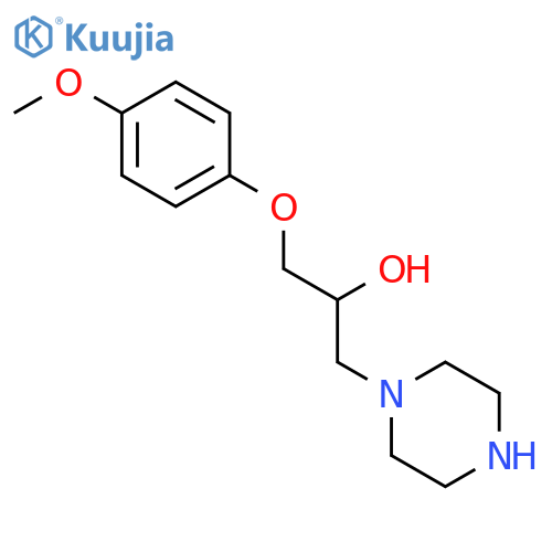 1-(4-methoxyphenoxy)-3-(piperazin-1-yl)propan-2-ol structure