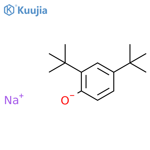 Phenol,2,4-bis(1,1-dimethylethyl)-, sodium salt (1:1) structure