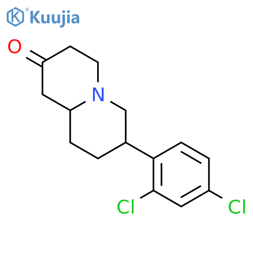 2H-Quinolizin-2-one, 7-(2,4-dichlorophenyl)octahydro-, cis- structure