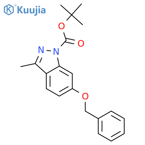 1H-Indazole-1-carboxylic acid, 3-methyl-6-(phenylmethoxy)-,1,1-dimethylethyl ester structure