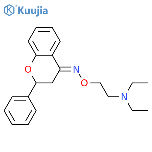 4H-1-Benzopyran-4-one,2,3-dihydro-2-phenyl-, O-[2-(diethylamino)ethyl]oxime structure