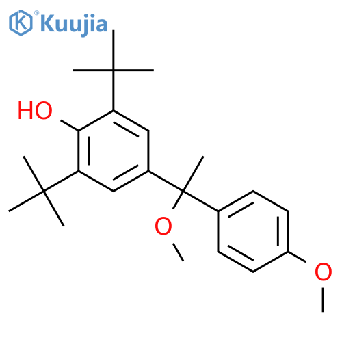 Phenol,2,6-bis(1,1-dimethylethyl)-4-[1-methoxy-1-(4-methoxyphenyl)ethyl]- structure