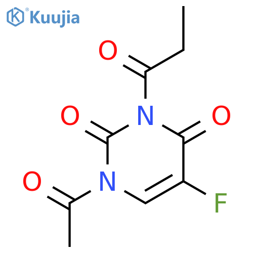 2,4(1H,3H)-Pyrimidinedione, 1-acetyl-5-fluoro-3-(1-oxopropyl)- structure