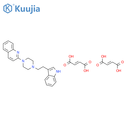 2-{4-[2-(1H-indol-3-yl)ethyl]piperazin-1-yl}quinoline di[(2E)-but-2-enedioate] structure